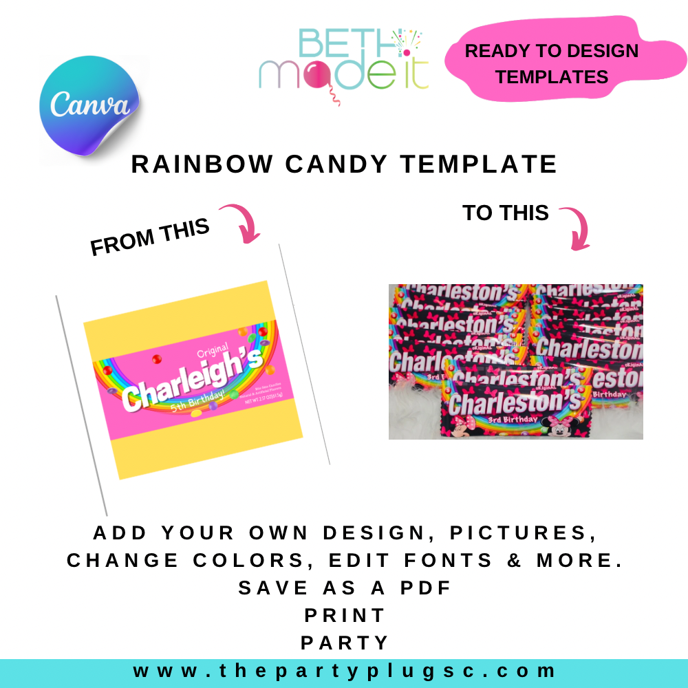 Rainbow Candy Template