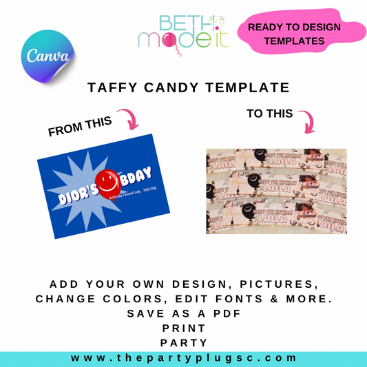 Taffy Candy Template