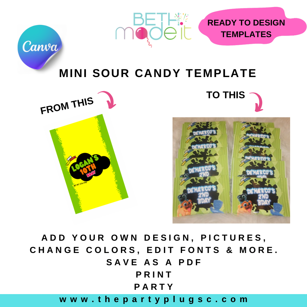 Mini Sour Candy Template